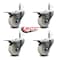 Service Caster 4'' Nylon Swivel 7/16'' Grip Ring Stem Caster Set with Total Lock Brake, 4PK SCC-GRTTL20S414-NYS-716138-4 - alternate 2